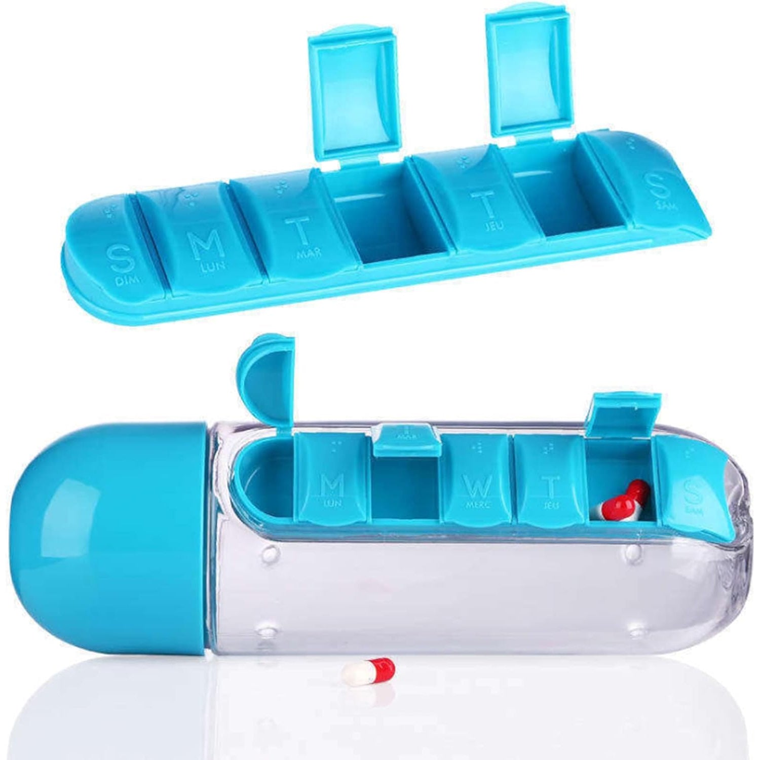Pill & Vitamin Bottle, Water Bottle Multi Functional Use for Traveling & Outdoor Use Water Bottle, Travelling kit, Summer Special Bottle (600 Ml / Mix Color ) Pill & Vitamin Bottle, Water Bottle Multi Functional Use for Traveling & Outdoor Use Water Bottle, Travelling kit, Summer Special Bottle (600 Ml / Mix Color )